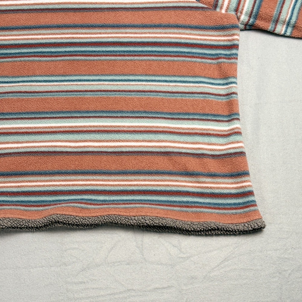 Women's Fleece 1/4 Zip Pullover Shirt Earth Tone Stripes 2XL by North River EUC - Picture 8 of 15